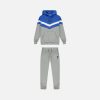 V-Stripe Hooded Blue Tracksuit