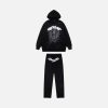 Sp5der Tracksuit Black White
