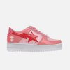 Bape STA Low Pink Paint Leather