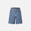 LV Monogram Printed Denim Shorts