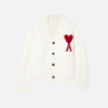 Hoodie White Red Heart A Ami