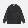Hoodie Black Acid Wash Stone Island