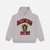 Hoodie White Black Logo Balenciaga