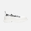 Alexander McQueen Tread Slick Lace Up Graffiti White
