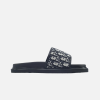 Dior Aqua Sandal Beige And Black Dior Oblique Jacquard