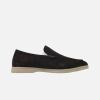 Loro Piana Bean Shoes In Red Brown