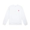 Ami Paris De Coeur Long Sleeved Sweatshirt White