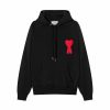 Ami Paris De Coarse Wool Hoodie Black