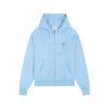 Ami Paris Coeur Zipped Sweatshirt Sky Blue