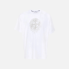 Stone Island Compass-Print White Cotton T-shirt