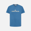 Stone Island Logo-Embossed Cotton T-shirt Blue