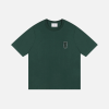 Ami Paris Cotton Boxy Fit T-Shirt With Patch Green