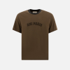 AMI Paris Organic Cotton Logo-Print T-shirt Dark Coffee Brown