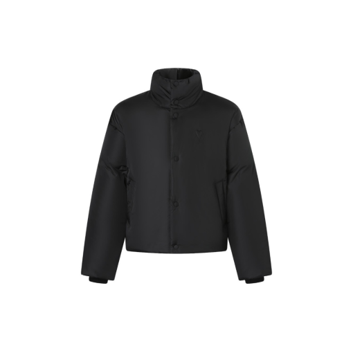 Ami Paris Ami De Coeur Puffer Jacket Black Nylon