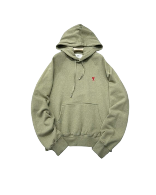 Ami Paris Hoodie Olive