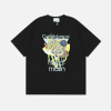 Casablanca Black Cotton Fond Marin T-shirt