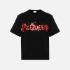 Alexander McQueen Logo Graffiti-Print T-shirt Black