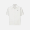 Prada Nappa Leather Shirt With Short Sleeves White