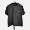 Prada Triangle Logo Oversized T-shirt Re-Nylon And Cotton Black