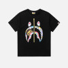 BAPE Multi Camo Milo Shark Tee Black Cotton
