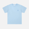 AMI Paris Tonal De Coeur Tee Sky Blue Cotton Jersey