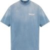 Balenciaga Logo-Print T-Shirt Blue
