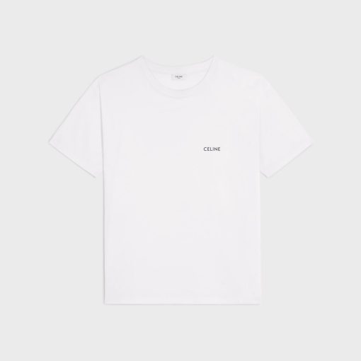 Celine Loose T-shirt Cotton Jersey White M3