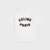 Celine Paris Loose T-shirt Cotton Jersey White