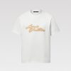 LV Embroidered Short-Sleeved T-Shirt White
