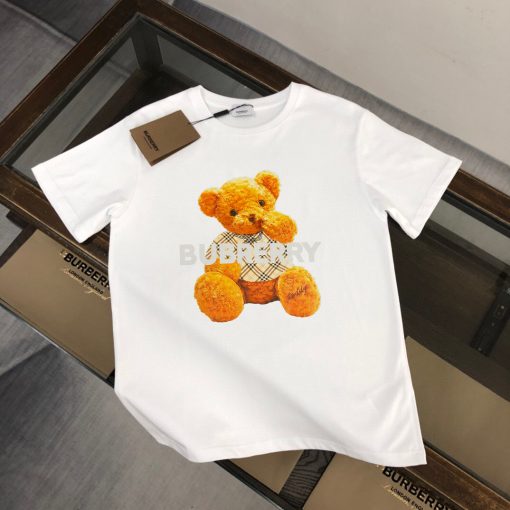 Burberry Bear Logo Print T-Shirt White