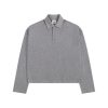 Ami Long Sleeve Polo Shirt Gray