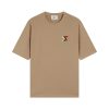 Ami Paris Pride Organic Cotton T-Shirt Beige
