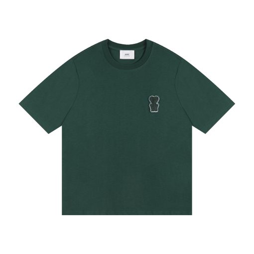 AMI Paris Cropped T-Shirt Green