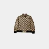 LV Damier Leather Harrington Jacket Golden Brown