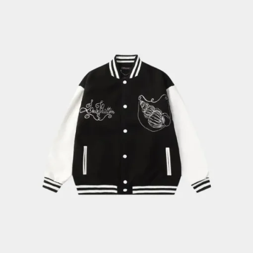 LV Varsity Bomber Jacket Black & White