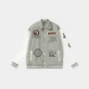 LV Studios Varsity Jacket Grey/White