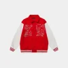 LV Varsity Leather Jacket Red/White
