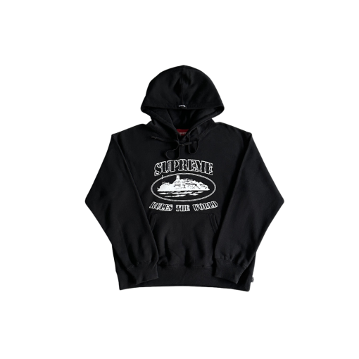 Corteiz Supreme Rules The World Hoodie Black - M