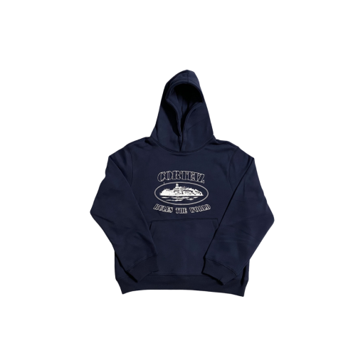 Corteiz Alcatraz Hoodie Navy Blue - XXL