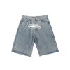 Corteiz Alcatraz Denim Shorts Blue