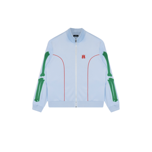 Amiri Sportswear Jacket White With Green Bones Design
