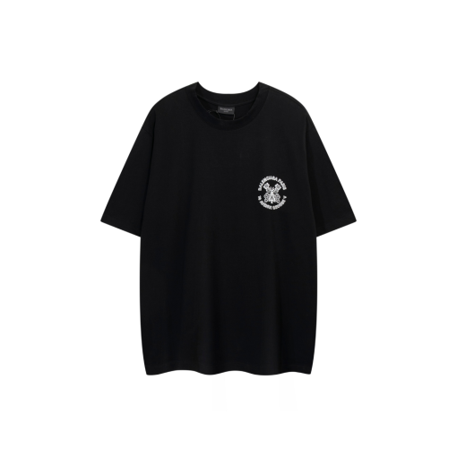 Balenciaga Oversized Black T Shirt With White Monogram - S