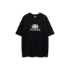 Balenciaga Oversized Black T Shirt With BB White Monogram