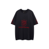Balenciaga Oversized Black T Shirt With BB Red Monogram