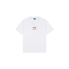 Balenciaga White And Red Heart Short Sleeve T Shirt