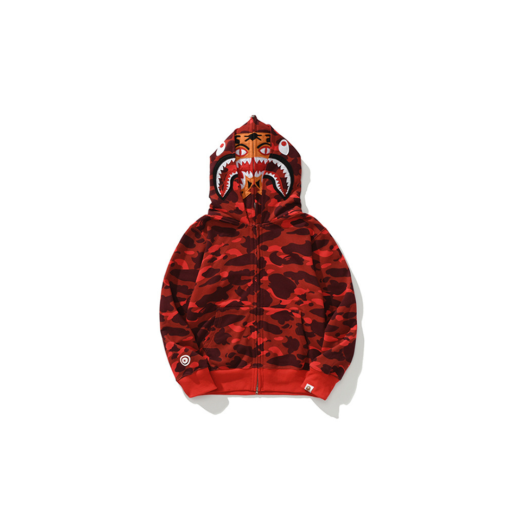 BAPE Shark Hooded Hoodie Red