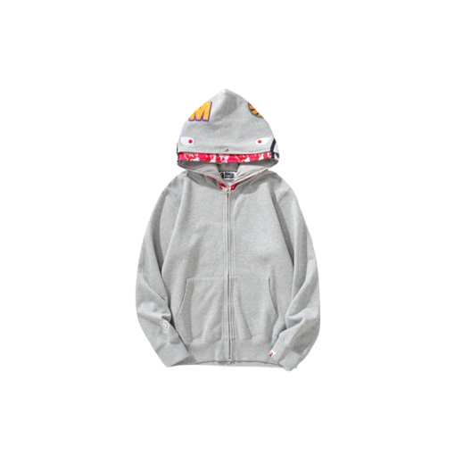 BAPE Shark Full Zip Double Hooded Hoodie White
