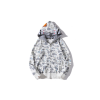 BAPE Shark Head Glow In The Dark Polka Dot Full Zip Double Hooded Hoodie Camouflage White M2