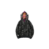 BAPE Shark Full Zip Double Hooded Hoodie Camouflage Black