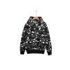 BAPE Shark Head Glow In The Dark Polka Dot Full Zip Double Hooded Hoodie Camouflage Black With White Dot